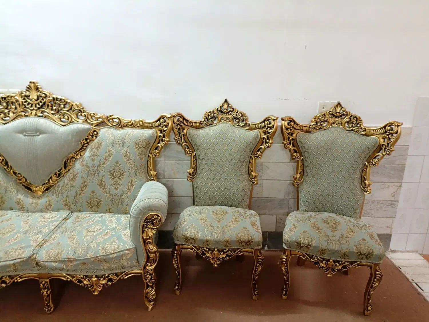 مبل استیل سلطنتی 9 نفره راش با جلو مبلی|مبلمان خانگی و میز عسلی|قم, وادی السلام|دیوار