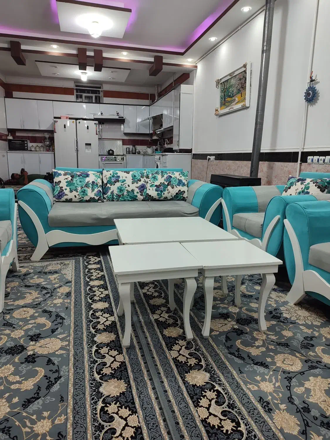 مبل۷ نفره|مبلمان خانگی و میز عسلی|کوهدشت, |دیوار