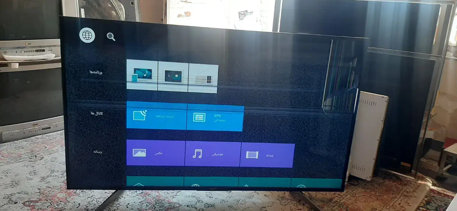 تلویزیون ۵۵اینچ العیدی پنل اسیب دیده|تلویزیون و پروژکتور|بندر ماهشهر, |دیوار