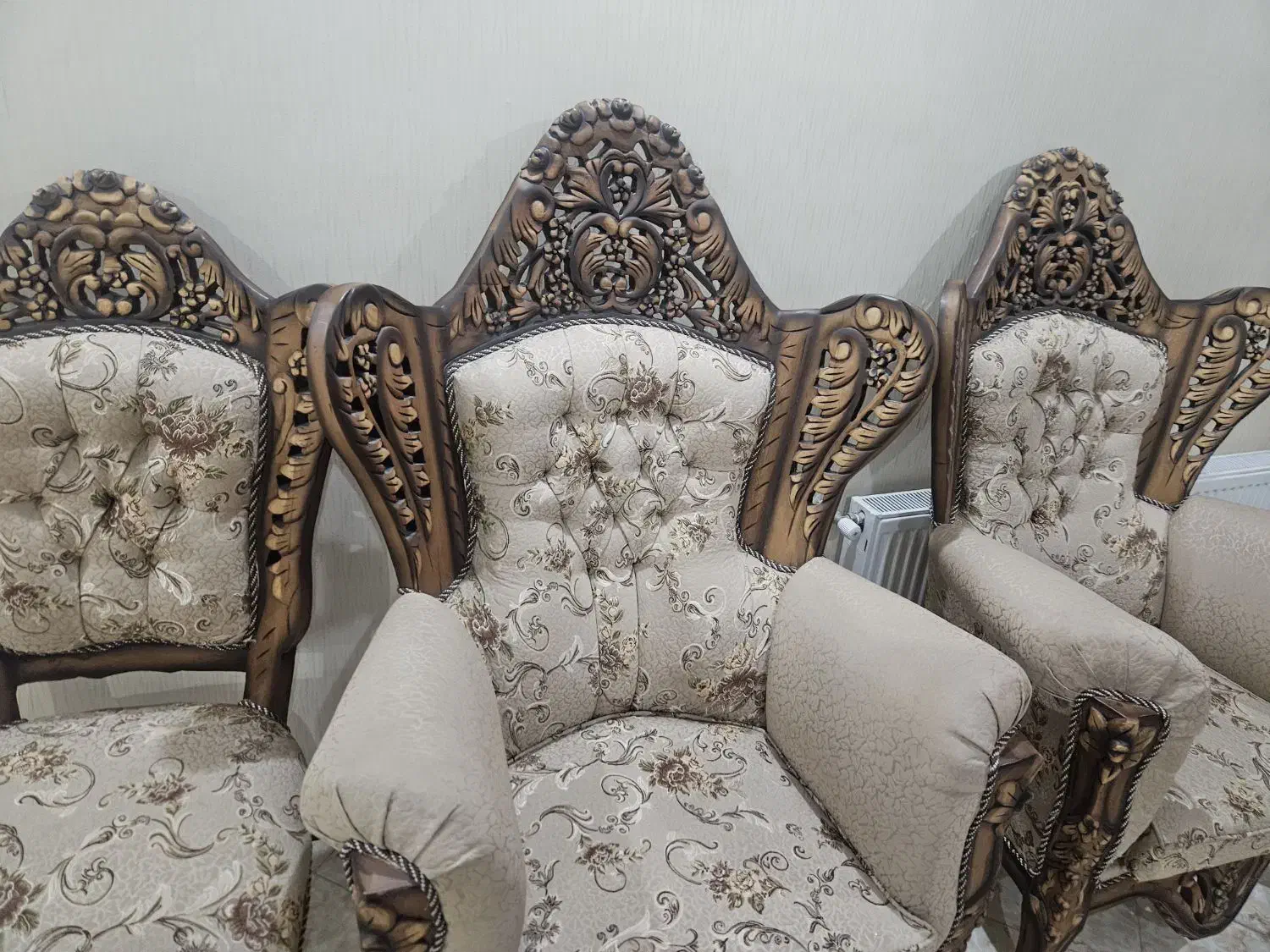 مبلمان سلطنتی ۹ نفره تمام چوب در حد|مبلمان خانگی و میز عسلی|شهرکرد, |دیوار