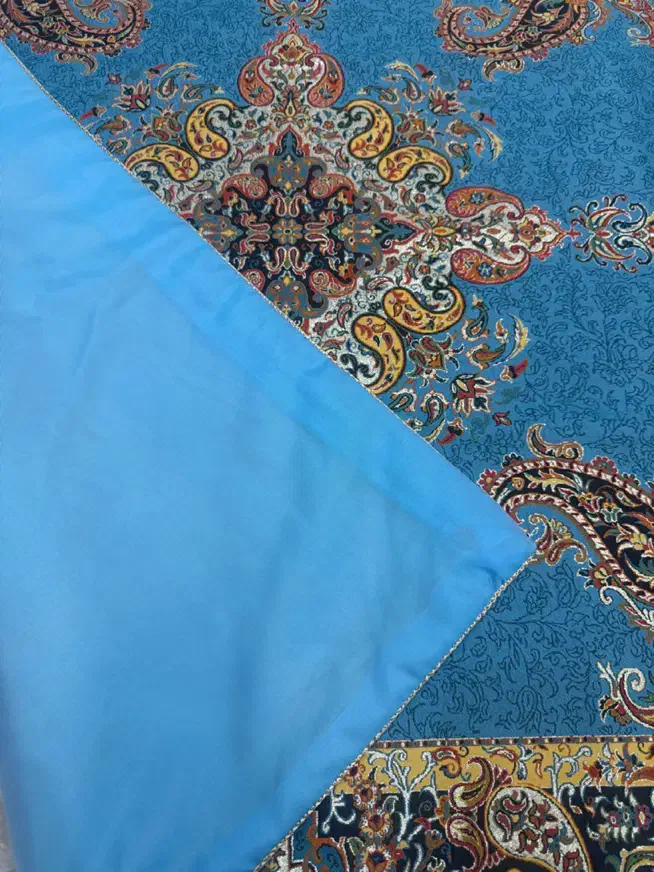 رومیزی ترمه حسینی یزد|پرده، رانر، رومیزی|رشت, گلباغ نماز|دیوار