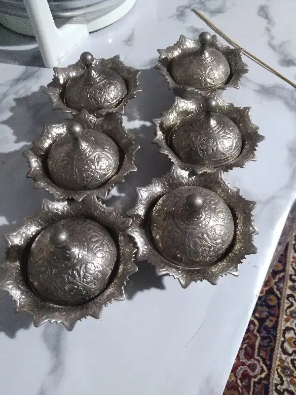 قندان سیلکو ترکیه ۶ عدد|ظروف سرو و پذیرایی|مشگین شهر, |دیوار