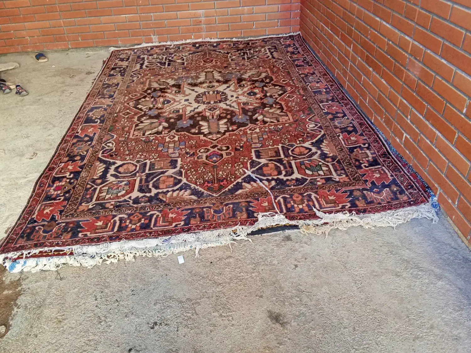 شانزده تخته فرش دستباف قدیمی قیمت هر کدام ۵ م|فرش|لردگان, |دیوار