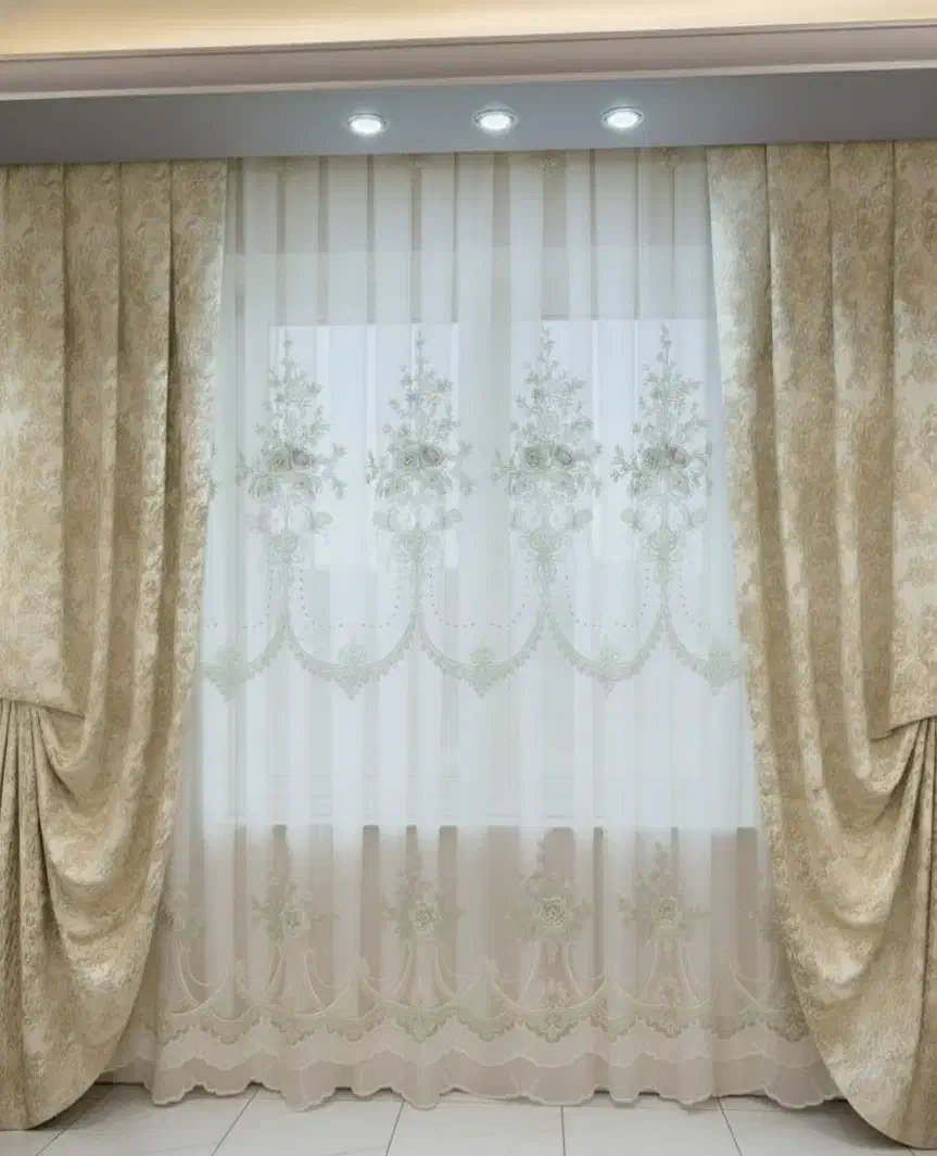 پرده شیک ترک درحدنو (با عکس تمام جزئیات لایه ها)|پرده، رانر، رومیزی|لنگرود, |دیوار