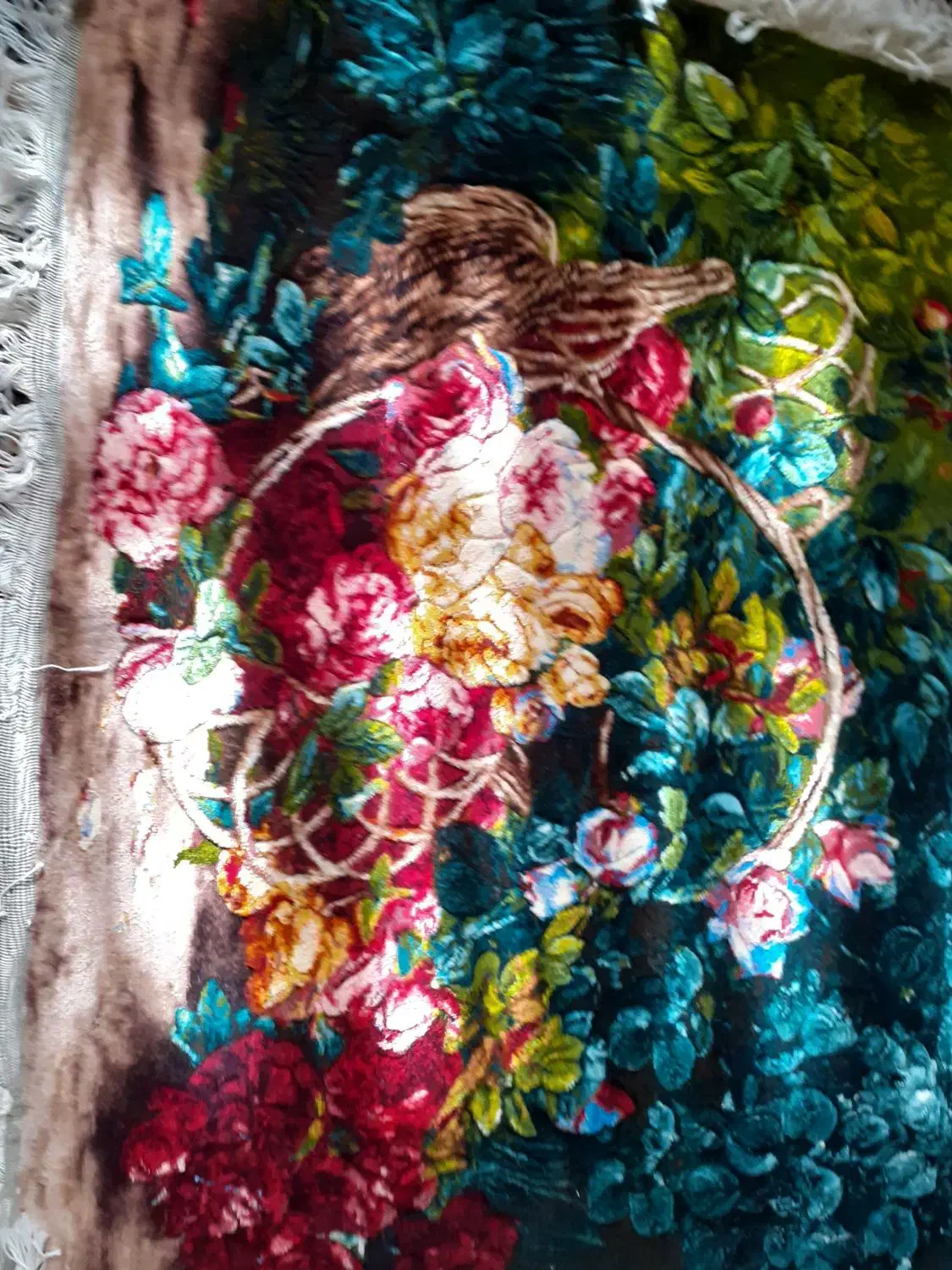 تابلو فرش دستبافت نخ ابریشم|تابلو فرش|کازرون, |دیوار