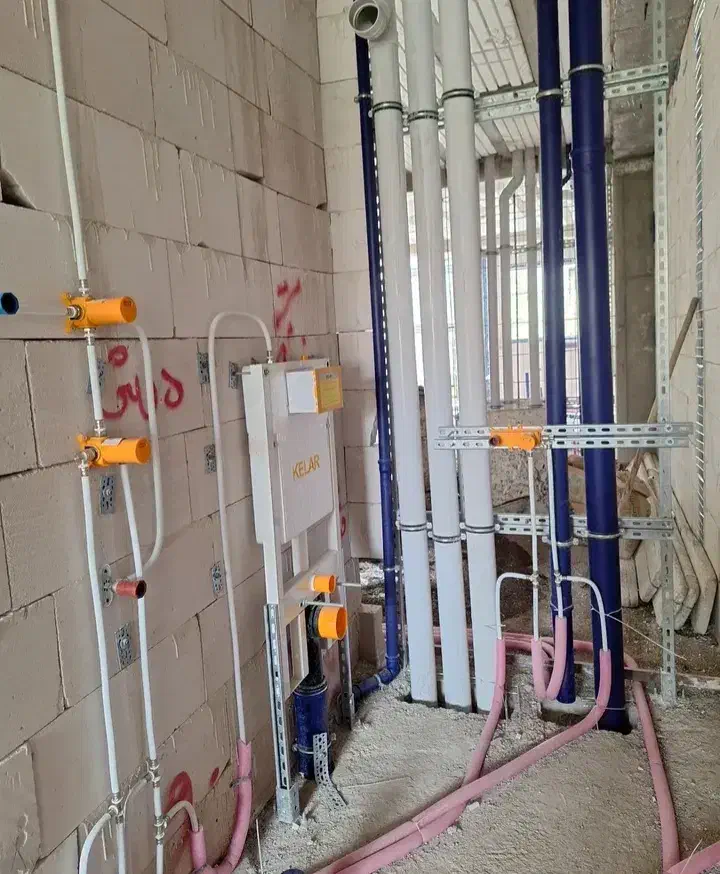 تاسیسات/لوله کشی توکار/لوله کشی نیوپایپ و پوش فیت|خدمات پیشه و مهارت|نوشهر, |دیوار