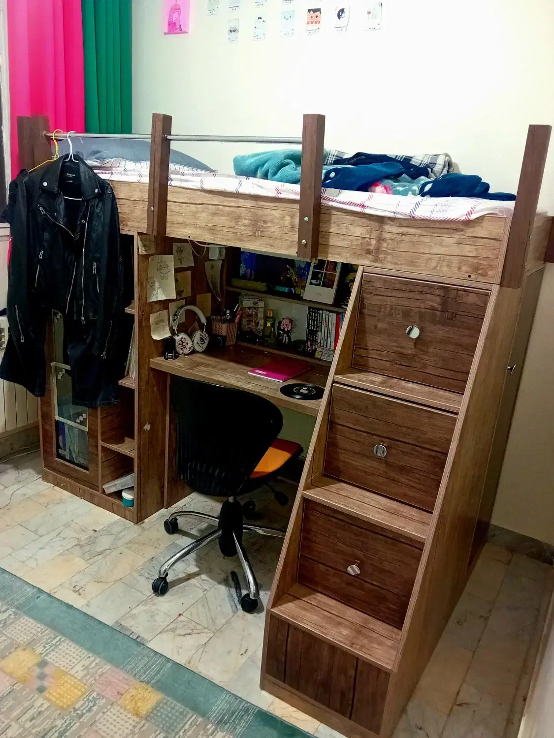 تخت نوجوان یک نفره دو طبقه|تخت و سرویس خواب|تهران, فدک|دیوار