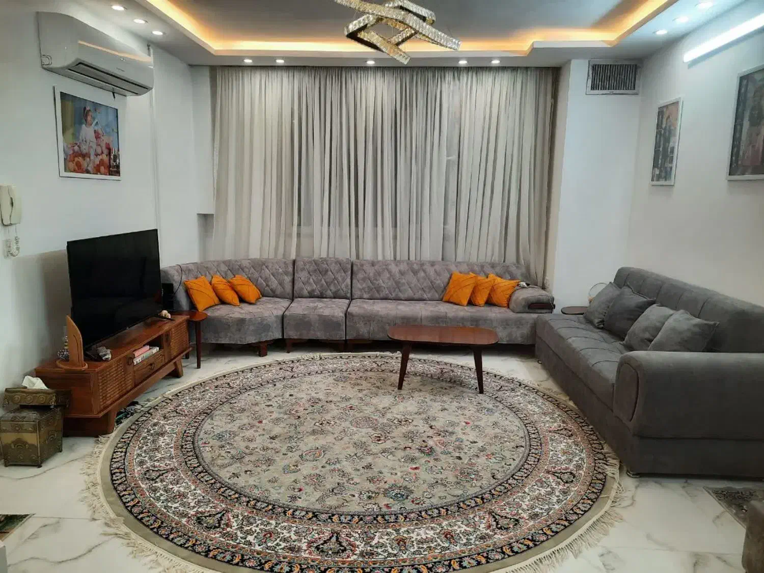 فرش گرد 3*3(9متری)|فرش|مشهد, رستگار|دیوار