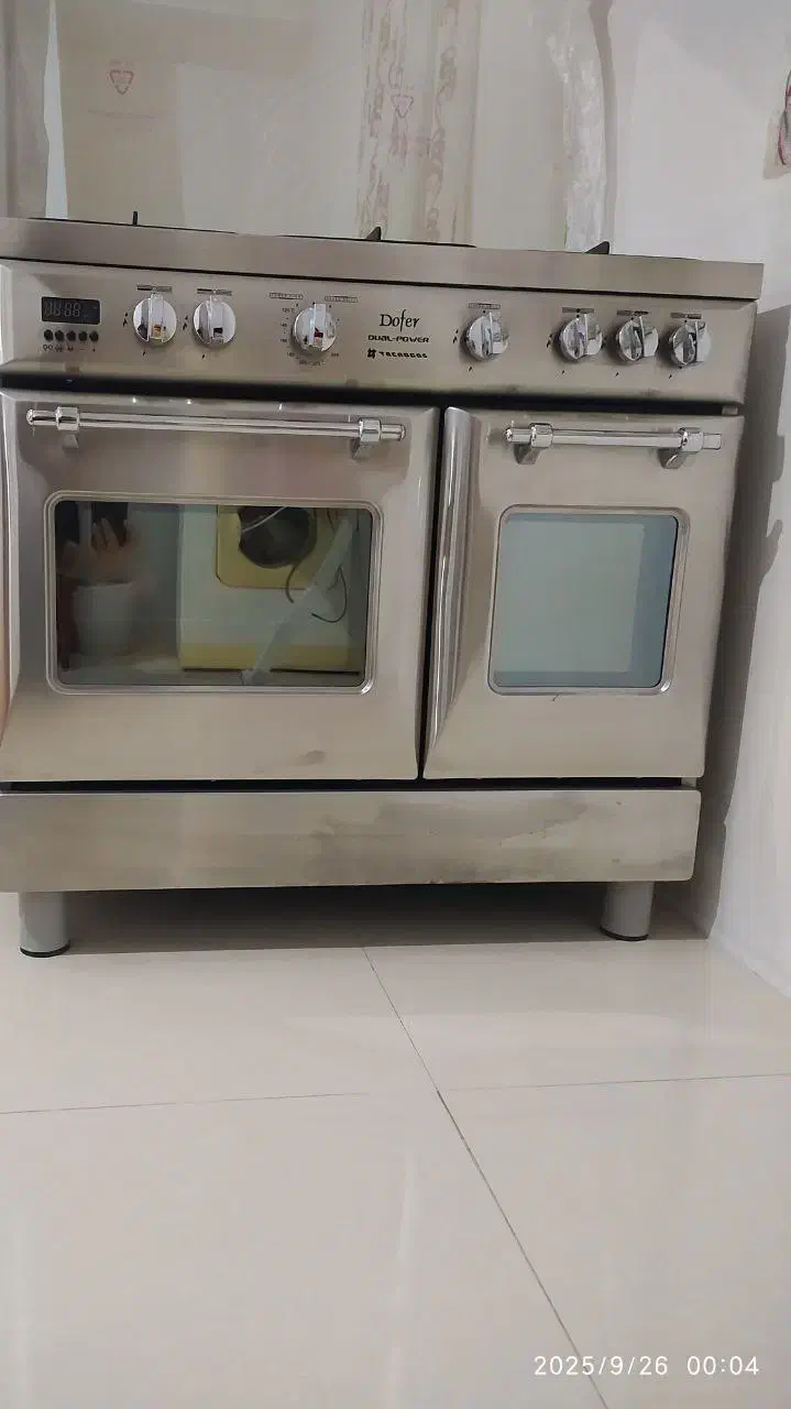 اجاق گاز تکنو دو فر استیل سیلور|اجاق گاز و لوازم برقی پختوپز|بهارستان, |دیوار