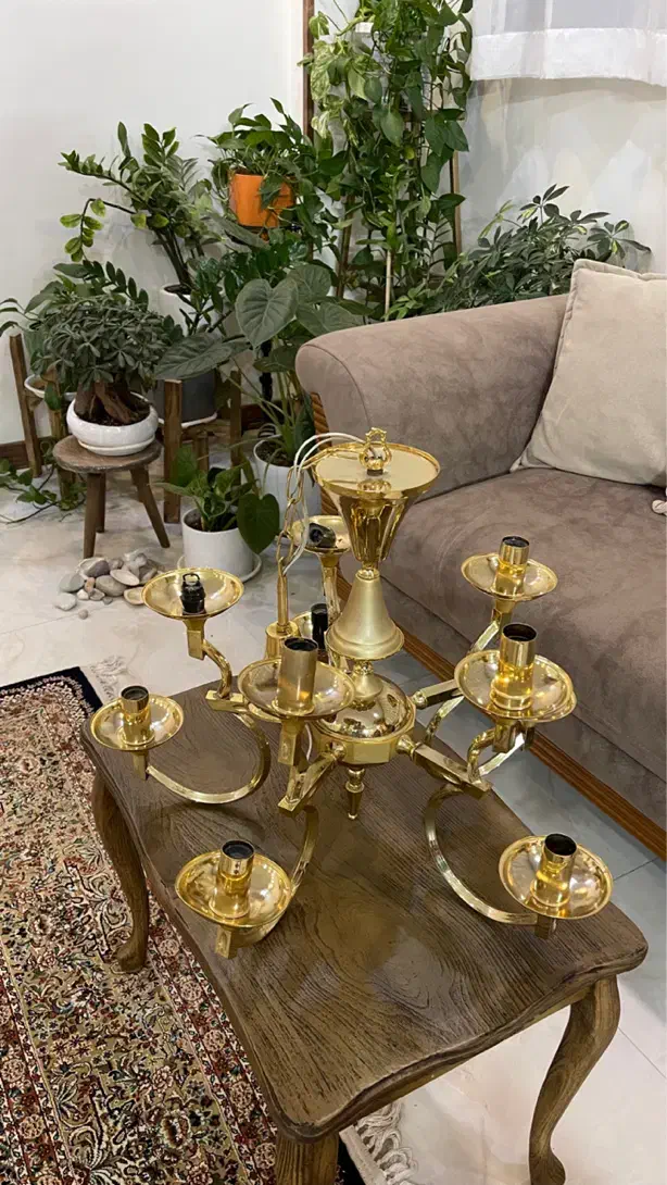 * لوستر ۵ شاخه و ۴ شاخه آب طلا *|لوستر و چراغ آویز|اصفهان, بهرام‌آباد|دیوار