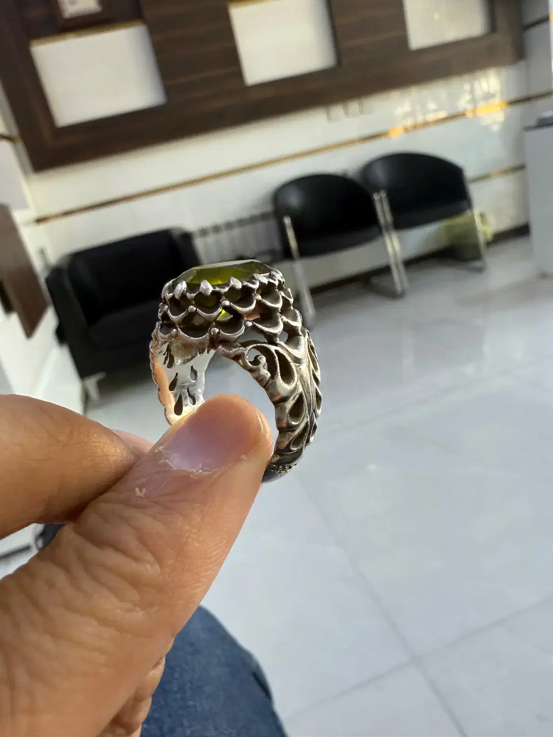 انگشتر کلکسیونی فدیوم پولکی اشک ترنج آصف قاسمی|جواهرات|تهران, قیطریه|دیوار