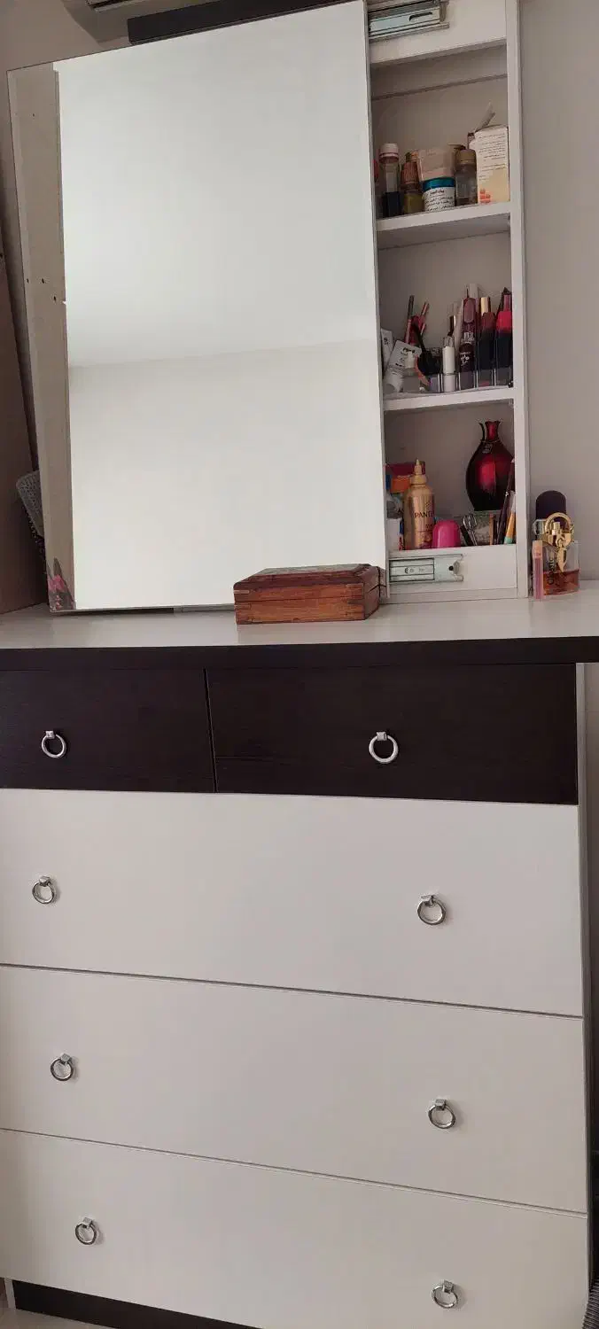 دراور وایینه سفید نو|جاکفشی، کمد، دراور|تهران, شهرک شریعتی|دیوار