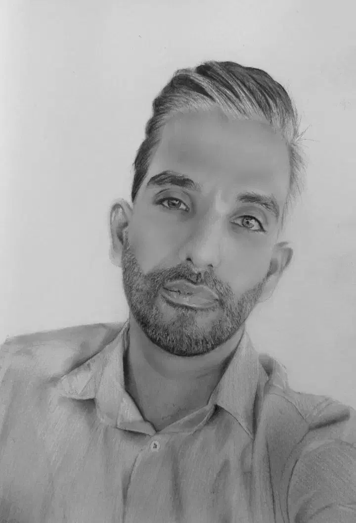 نقاشی سیاهقلم هایپررئال|تابلو، نقاشی، عکس|شاهرود, |دیوار