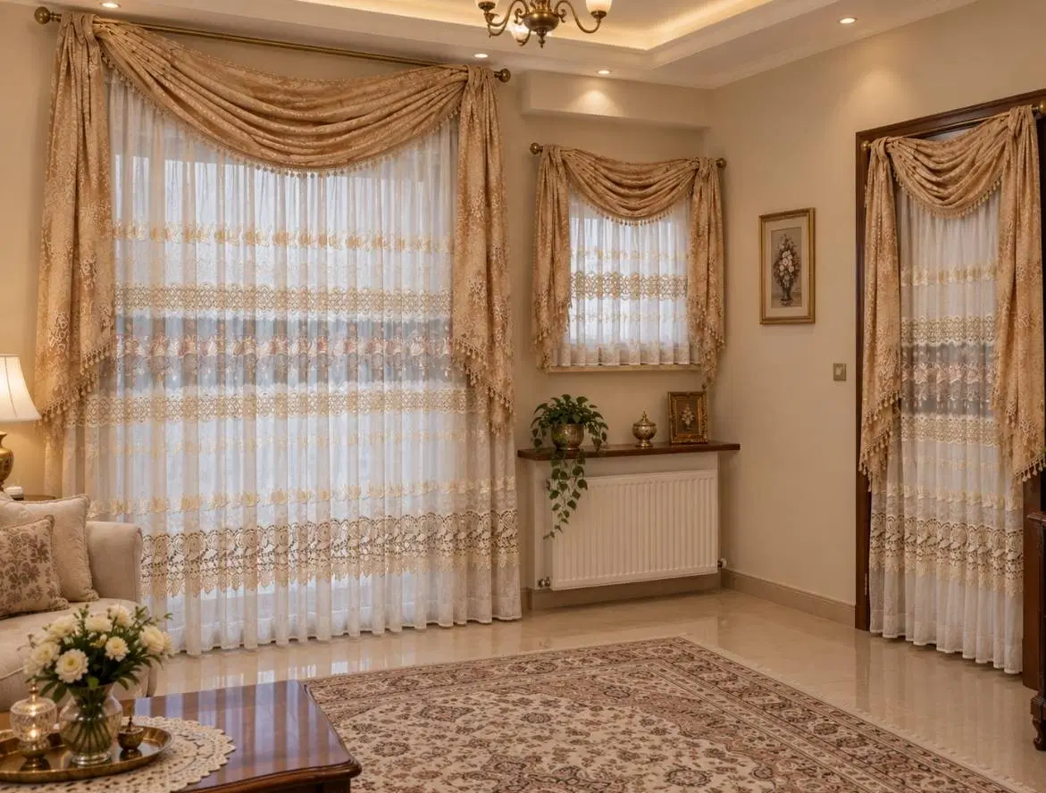 پرده|پرده، رانر، رومیزی|کاشان, باهنر|دیوار