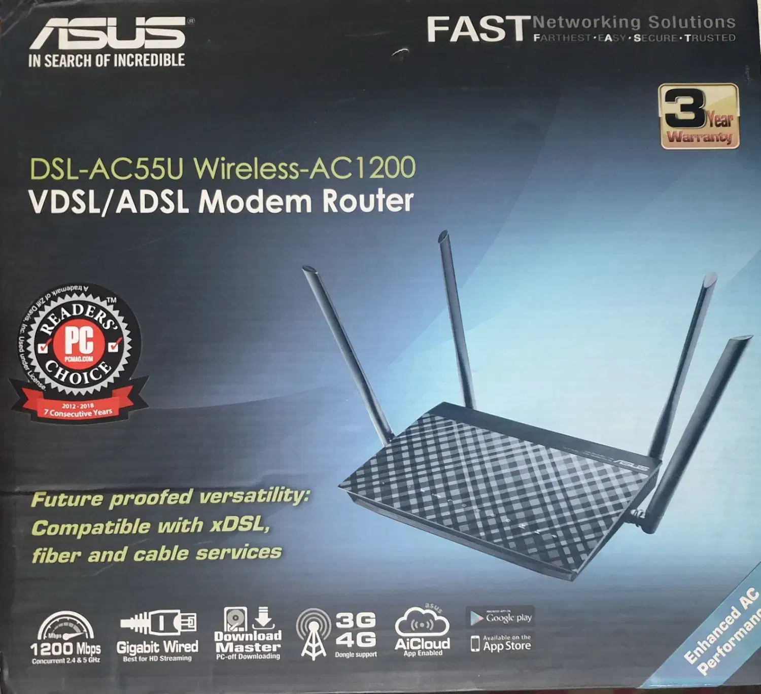 مودم روتر ADSL/VDSL ایسوس asus dsl-ac55u|مودم و تجهیزات شبکه|کرج, شهرک فهمیده|دیوار