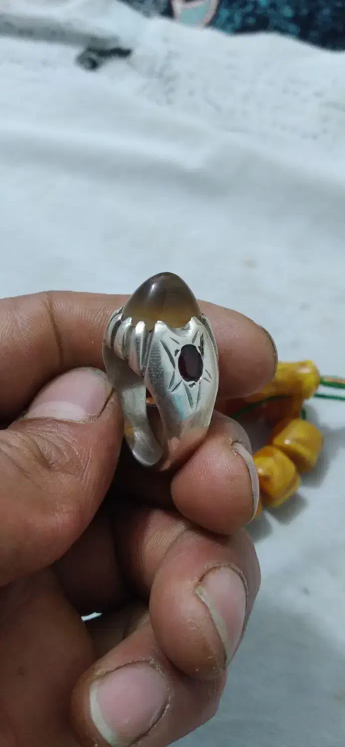 انگشترنقره(عقیق جزع)|جواهرات|سنندج, |دیوار