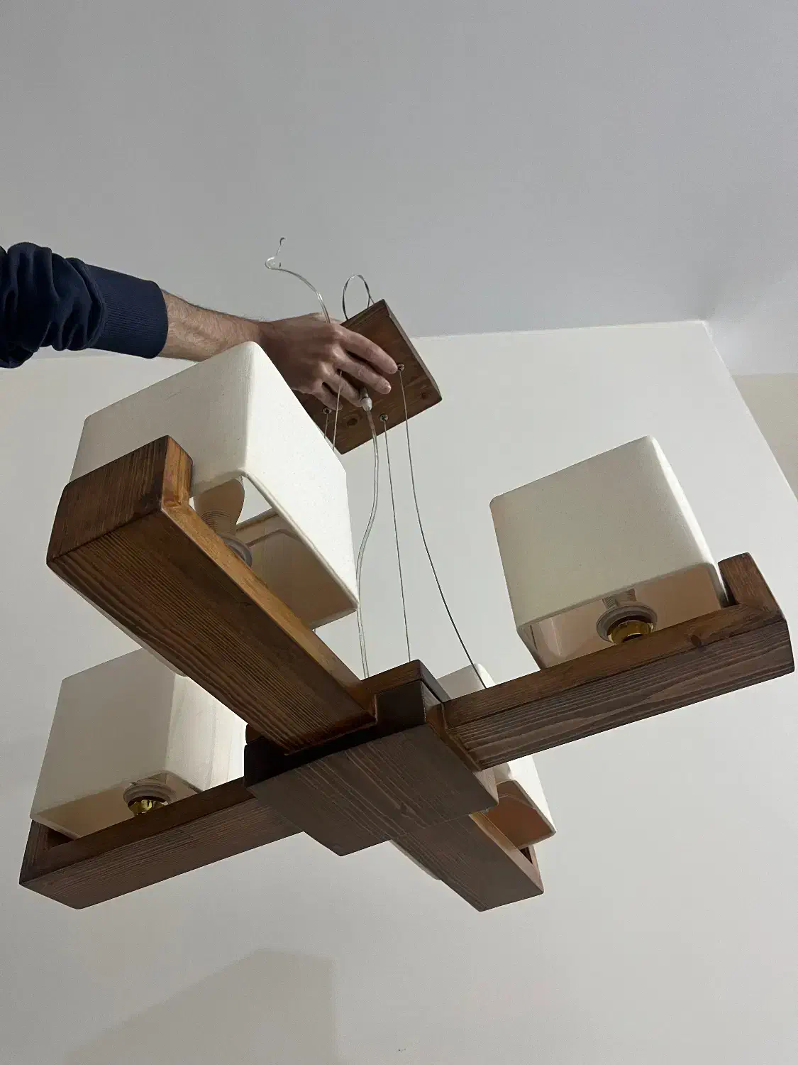 لوستر چوبی|لوستر و چراغ آویز|پردیس, فاز ۱۱|دیوار