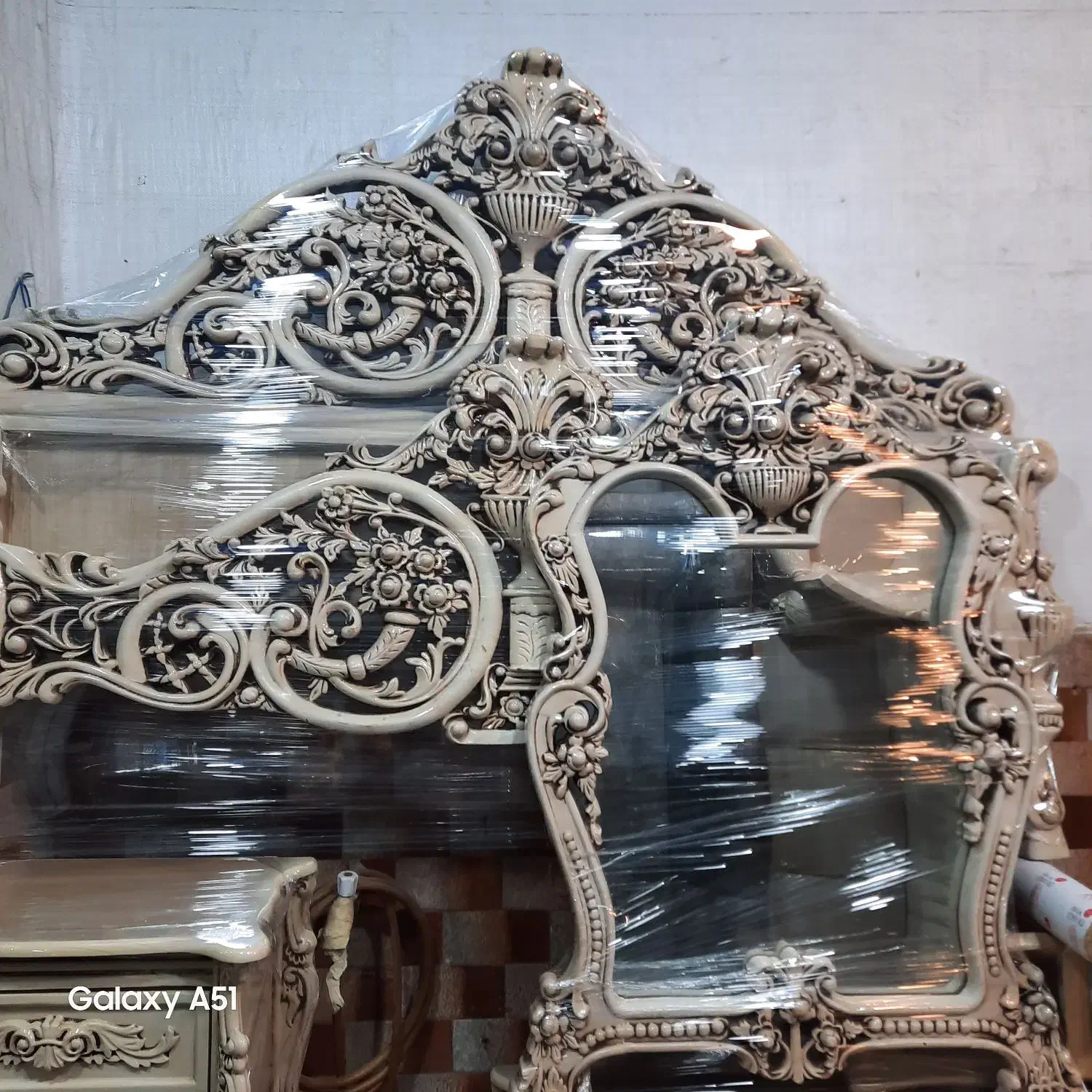 سرویس خواب دونفره چوب راش نونو مناسب جهیزیه|تخت و سرویس خواب|مشکیندشت, |دیوار