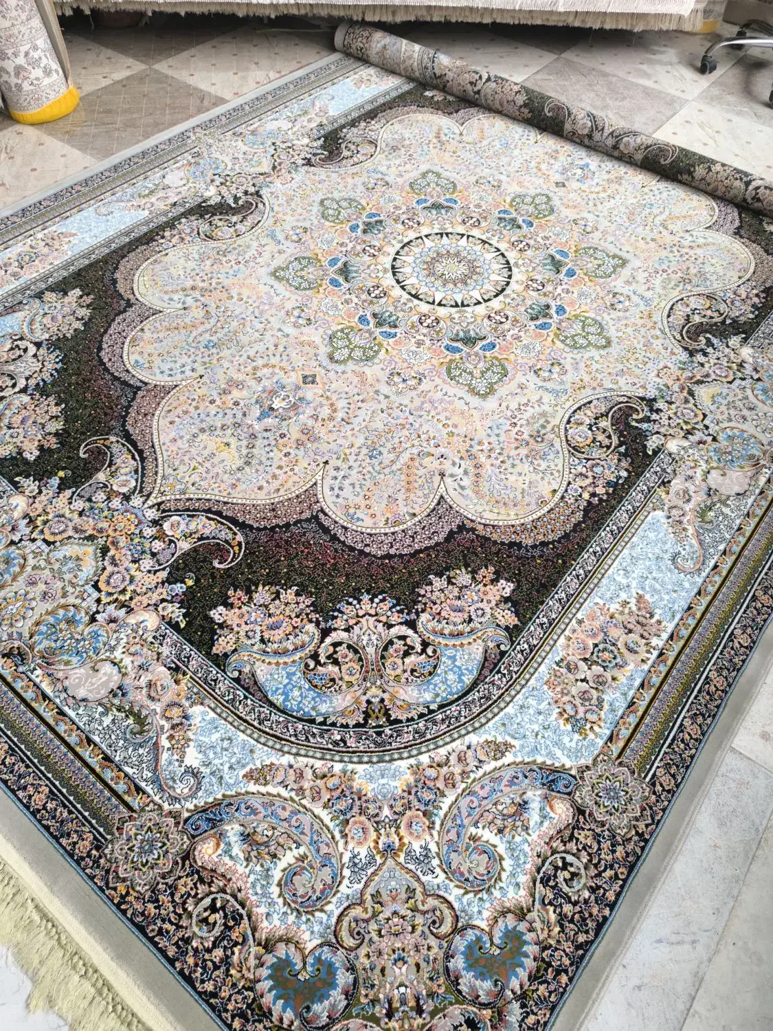 دوتخته فرش دونیم سو نیم 700شانه2550بدون ایراد|فرش|بوکان, |دیوار