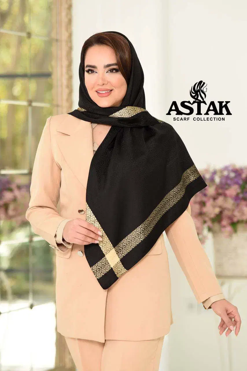 روسری ابریشم دور طلایی|لباس|سوسنگرد, |دیوار