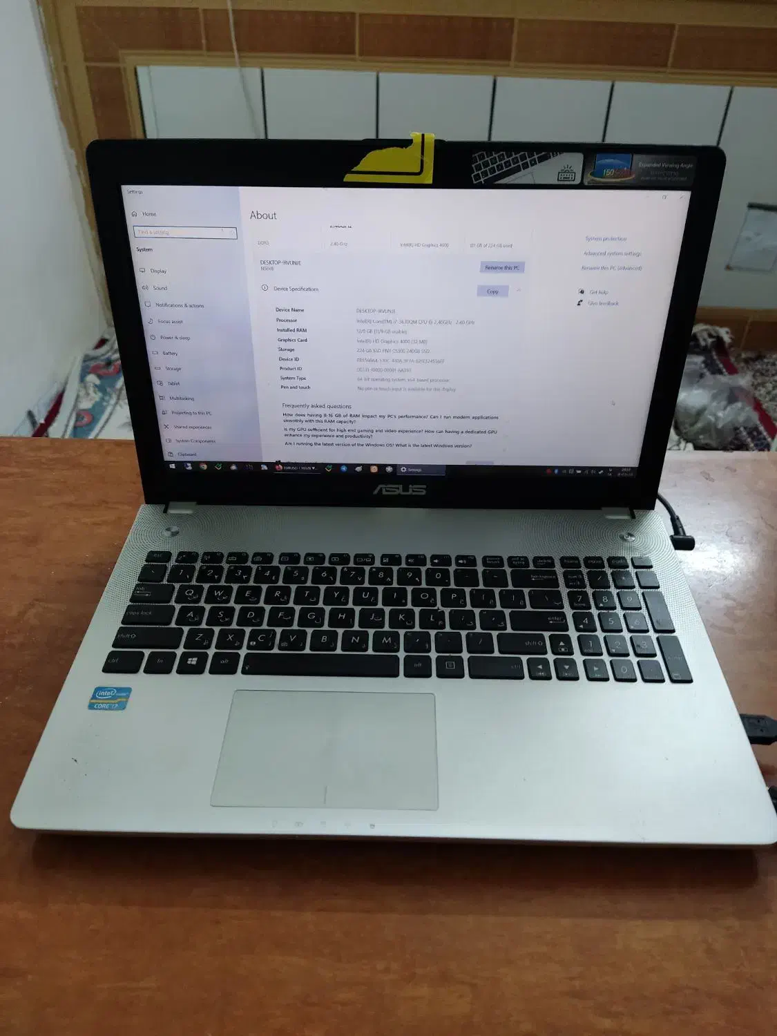 لپتاپ asus core i7|رایانه همراه|قم, شاه احمد قاسم|دیوار