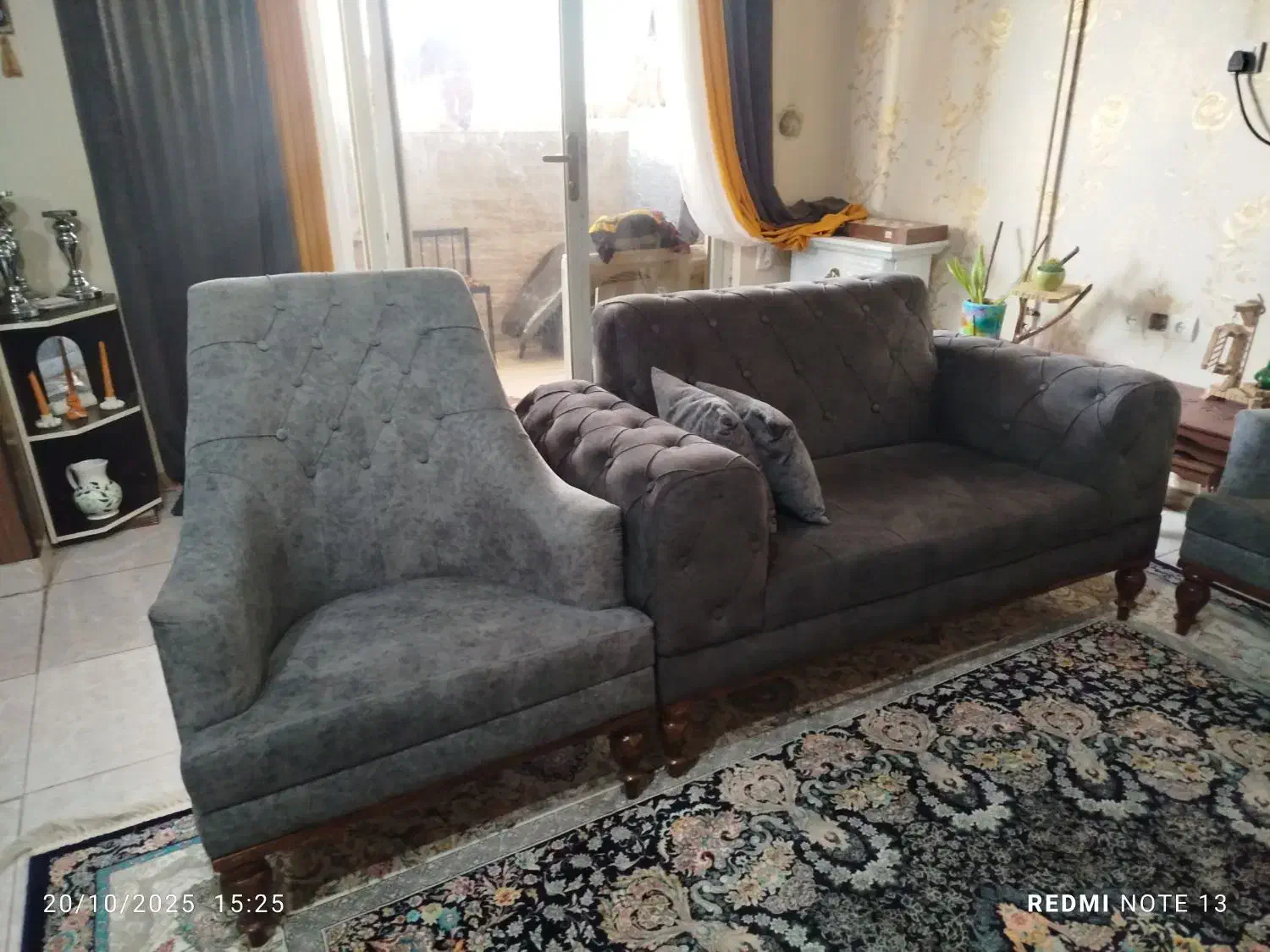 مبل هفت نفره چستر ایتالیایی در حد نو|مبلمان خانگی و میز عسلی|اندیمشک, |دیوار