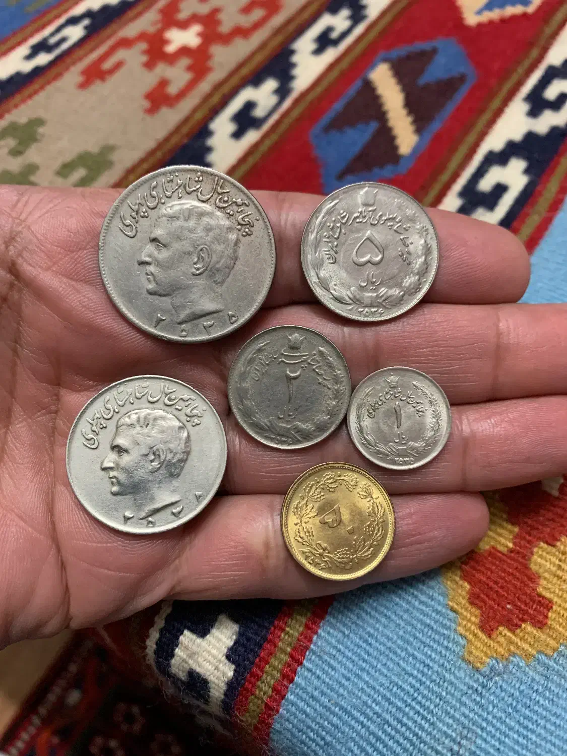 ست ۶ عددی سکه پهلوی دوم|کلکسیون سکه، تمبر، اسکناس|شیراز, پارک آزادی|دیوار