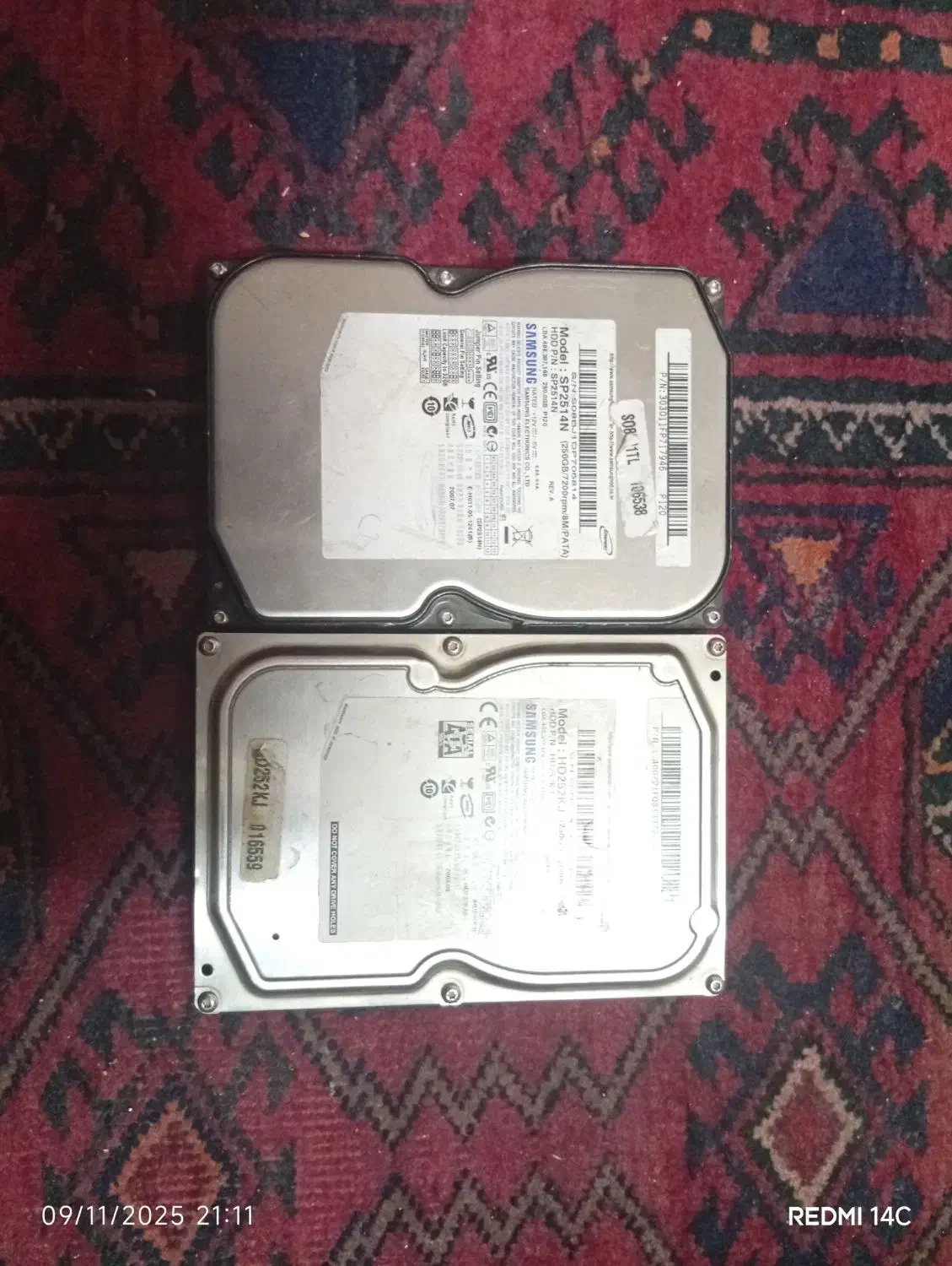 دو عدد هارد 250 گیگ حافظه|قطعات و لوازم جانبی رایانه|مشهد, طلاب|دیوار