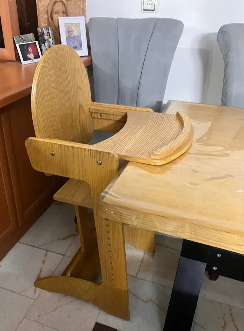 صندلی غذای چوبی کودک|تخت و صندلی بچه|تهران, گلستان (شهرک راه آهن)|دیوار