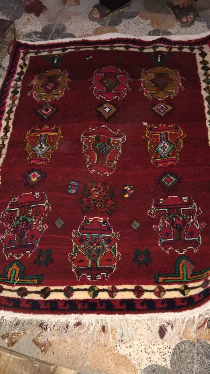 قالی دستباف لری  تازه بریده شده از دارر|فرش|دزفول, |دیوار