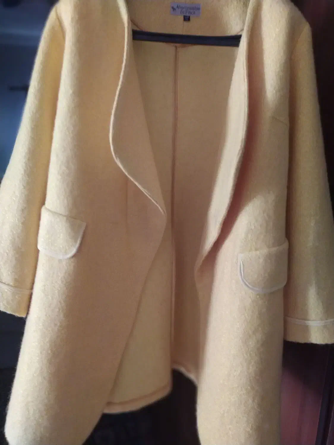 پالتو پشمی خوش رنگ نورنگخوشرنگ لیمویی|لباس|رامسر, |دیوار