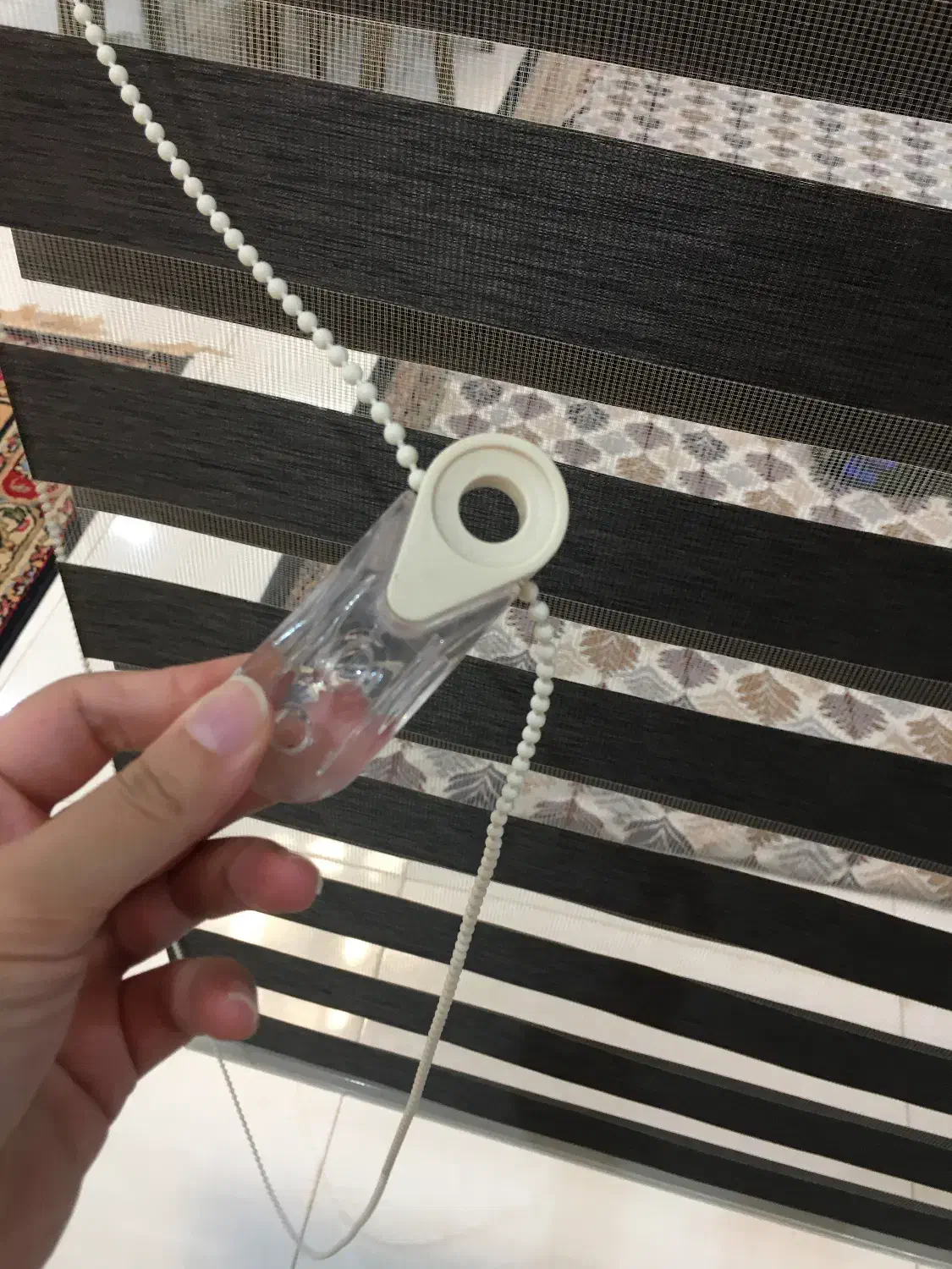 پرده زبرا قهوه ای تیره|پرده، رانر، رومیزی|رشت, گلسار|دیوار