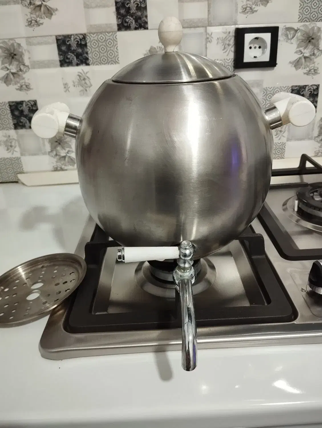 کتری استیل تقریبا 7 لیتری|سماور، چای‌ساز، قهوه‌ساز|نورآباد, |دیوار