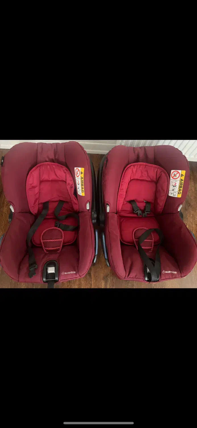 کالسکه دوقلو مکسی کوزی به همراه کریر مکسی کوزی|کالسکه و لوازم جانبی|اصفهان, آبشار|دیوار