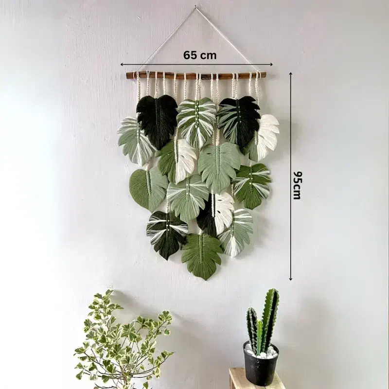 دیوار کوب مکرومه مدل طرح مانسترای غول پیکر|صنایع دستی و سایر لوازم تزئینی|قم, شهرک امام حسن|دیوار