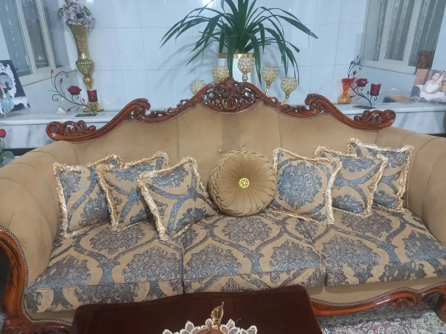 مبل نیم ست ۵نفره|مبلمان خانگی و میز عسلی|سنندج, |دیوار