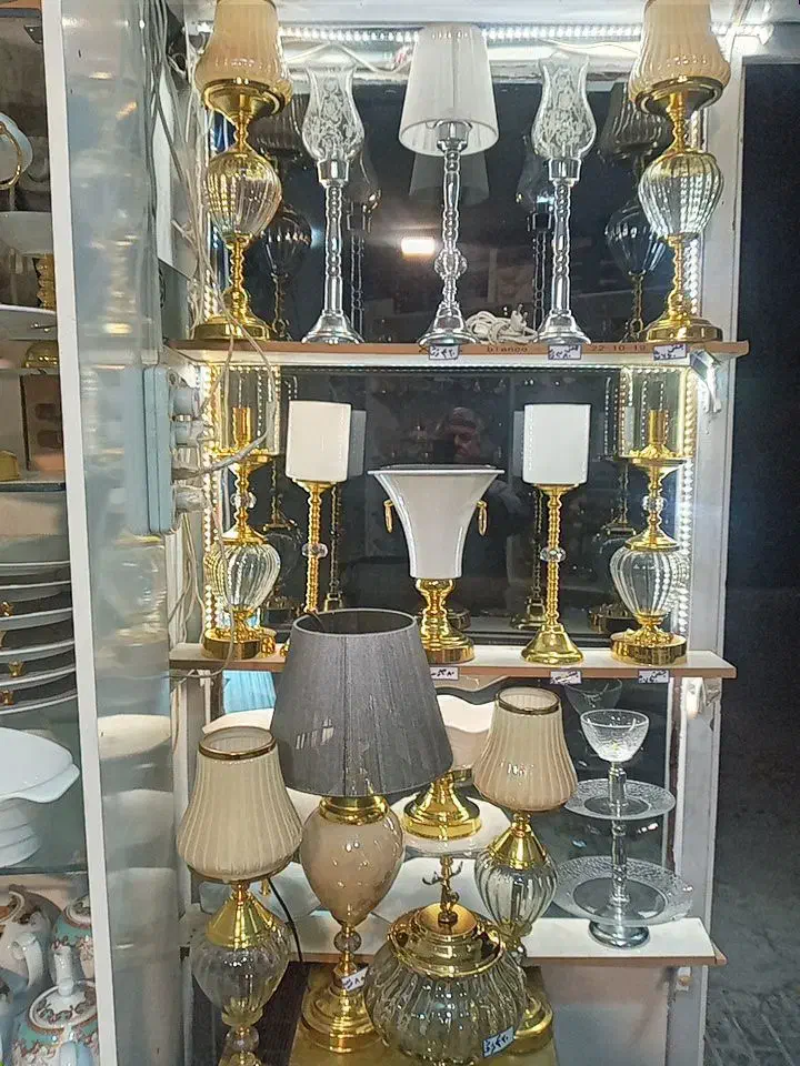 لاله جاشمعی پایه طلایی جفتی ، کادویی ، جهیزیه|ظروف سرو و پذیرایی|مشهد, بهارستان|دیوار