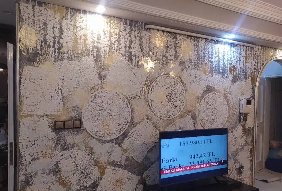 نقاشی ساختمان، میکروسمنت، پتینه کاری ورق طلا،بلکا|خدمات پیشه و مهارت|تبریز, |دیوار