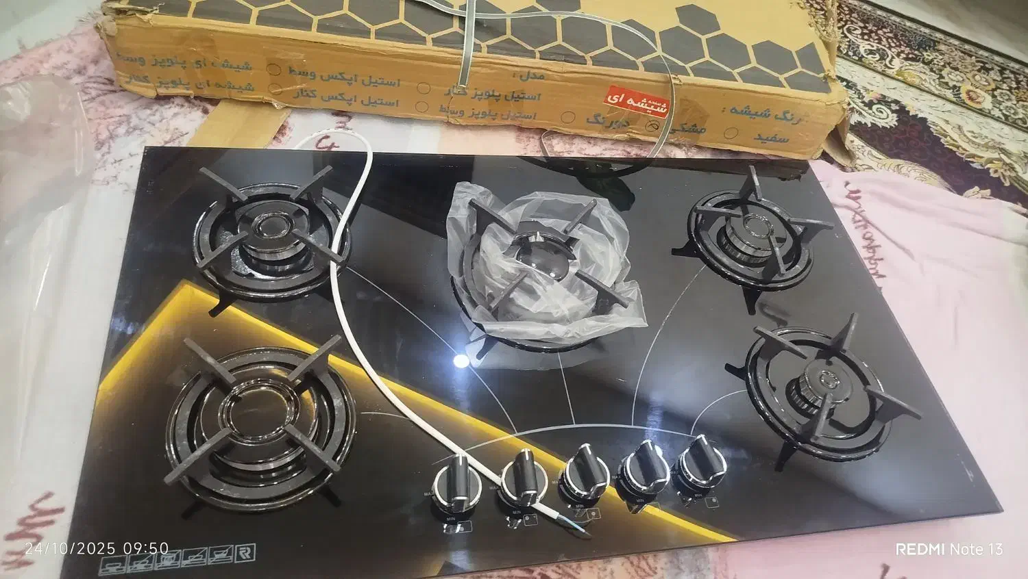 اجاق گاز ۵شعله  نو نو|اجاق گاز و لوازم برقی پخت‌وپز|رشت, جانبازان|دیوار