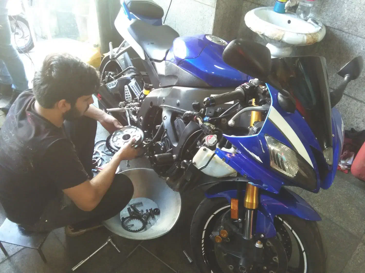 تعمیرات موتور سیکلت موتورسنگین cbr zx yz r1 cb ktm|خدمات موتور و ماشین|تهران, مختاری|دیوار