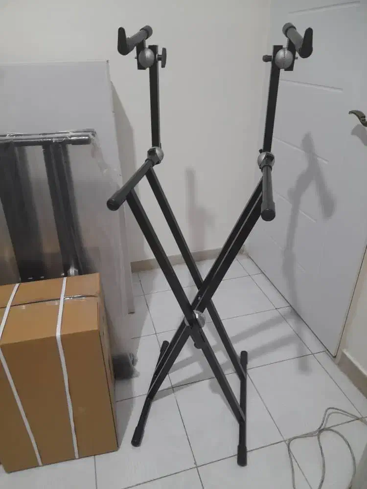 پایه کیبرد ارگ ۲ طبقه . پایه ضربدری ساده و دوبل|پیانو، کیبورد، آکاردئون|تهران, سازمان برنامه شمالی|دیوار