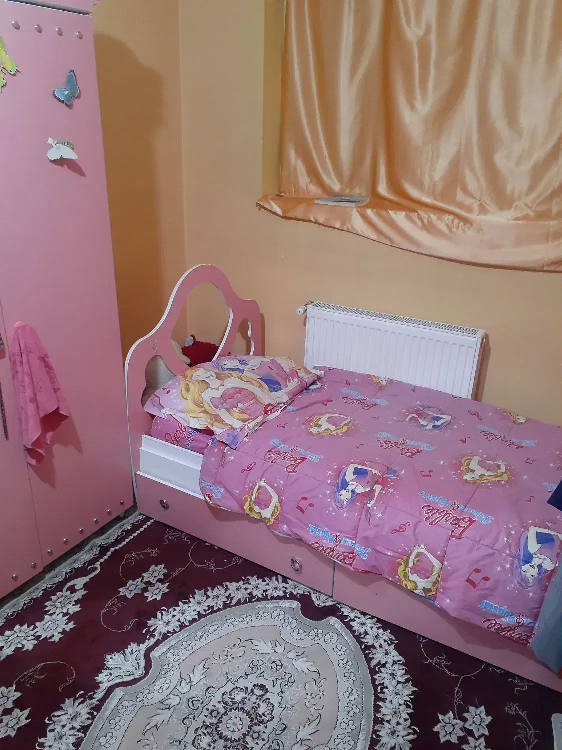 تخت خواب دخترانه|تخت و سرویس خواب|فولادشهر, مسکن مهر فولادشهر|دیوار