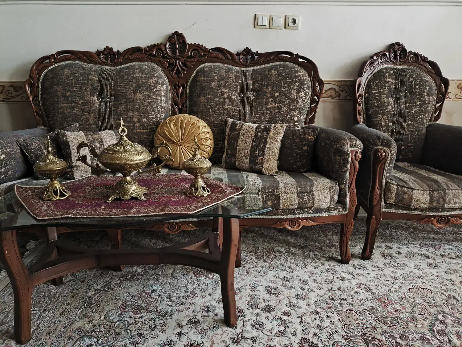 مبل استیل ۹ نفره|مبلمان خانگی و میز عسلی|سبزوار, غرب نیروگاه|دیوار