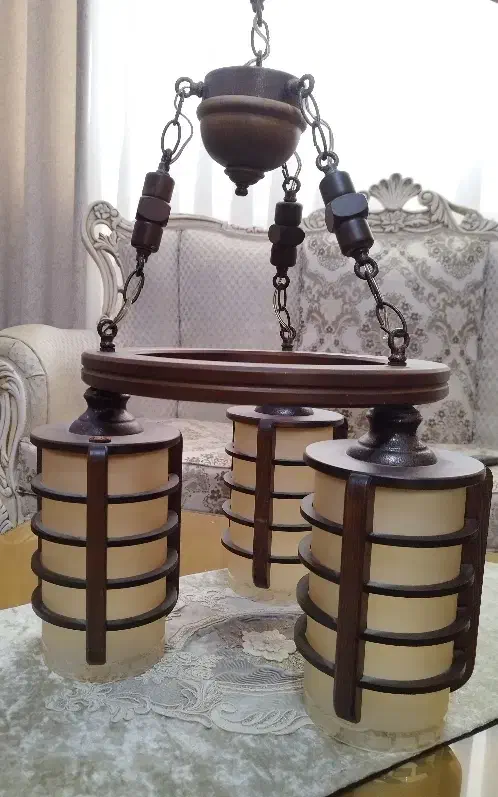 لوستر چوبی|لوستر و چراغ آویز|پردیس, فاز ۸|دیوار