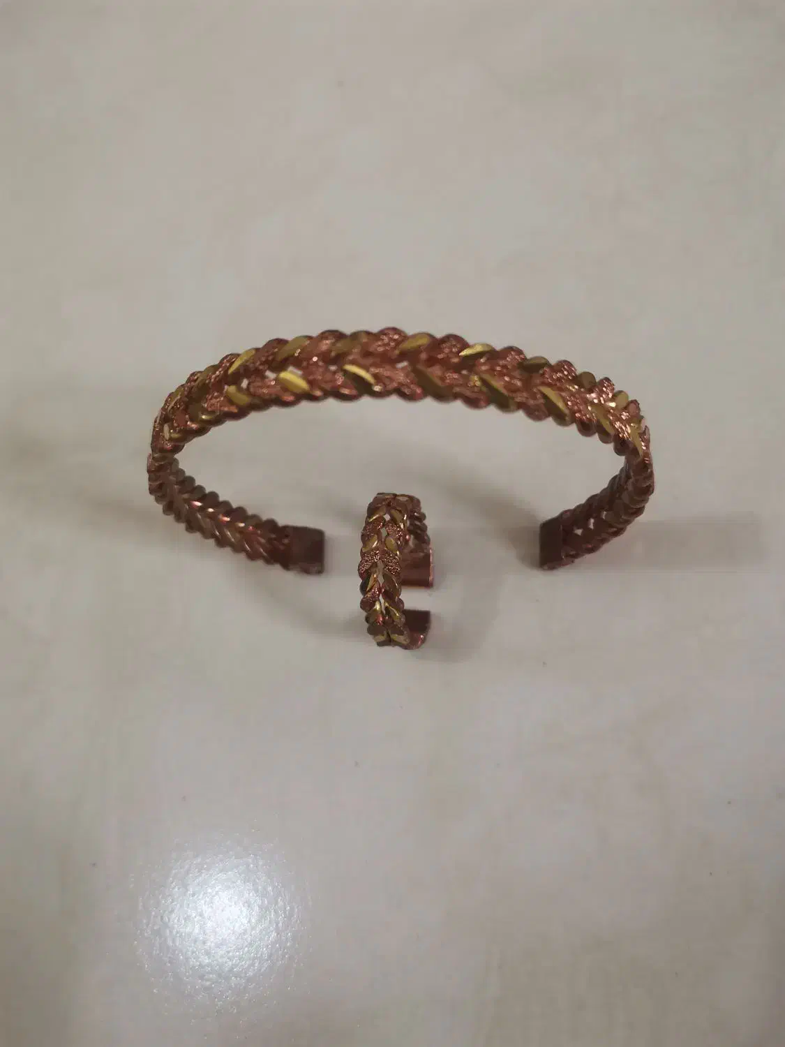 دستبند و انگشتر سیاه قلم مسی نو|جواهرات|تهران, صد دستگاه|دیوار