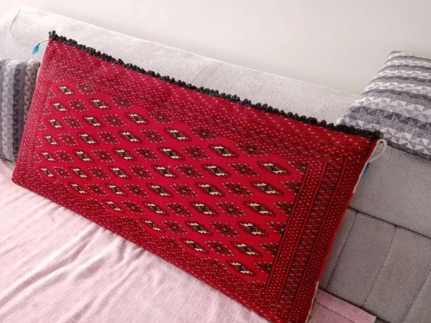 پشتی ترکمن دستباف|پشتی|ملایر, |دیوار