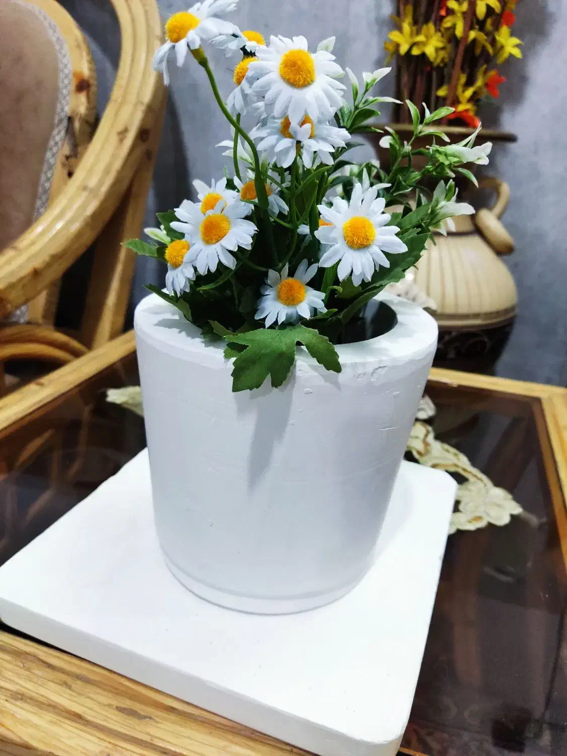 گلدان دست ساز|گل مصنوعی|خاتم, |دیوار