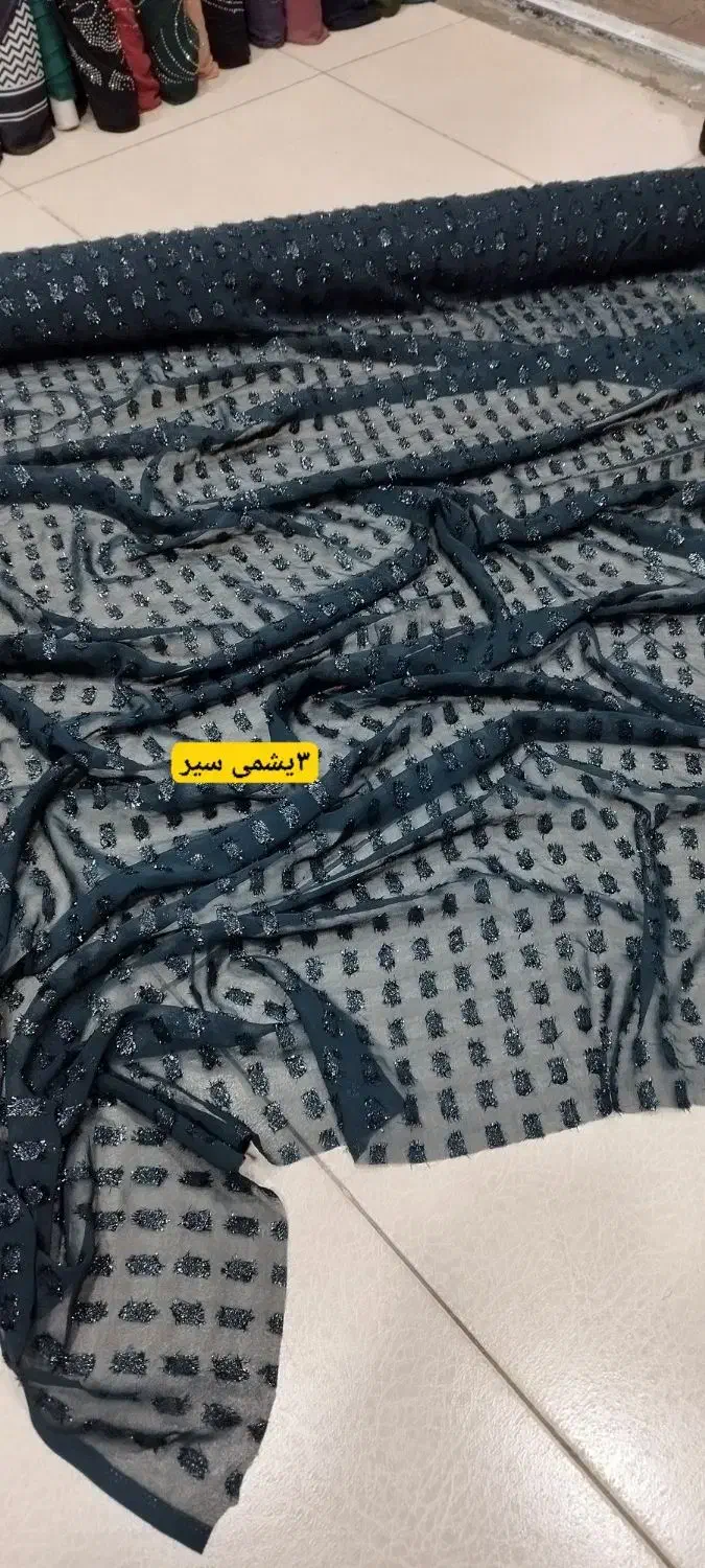 پارچه حریر زری مثقالی اشکی|پرده، رانر، رومیزی|بوکان, |دیوار