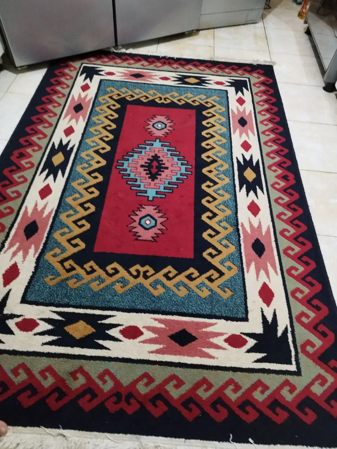 فرش ۴متری|گلیم، جاجیم، گبه|نورآباد, |دیوار