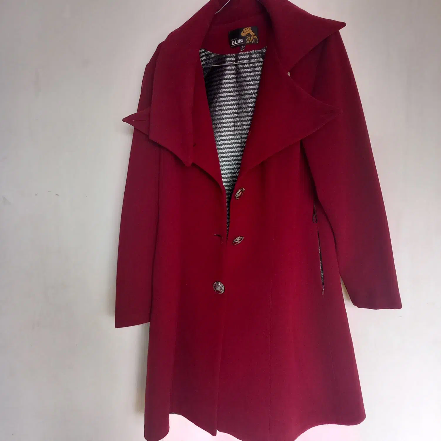 پالتو زرشکی سایز ۴۲|لباس|هشترود, |دیوار